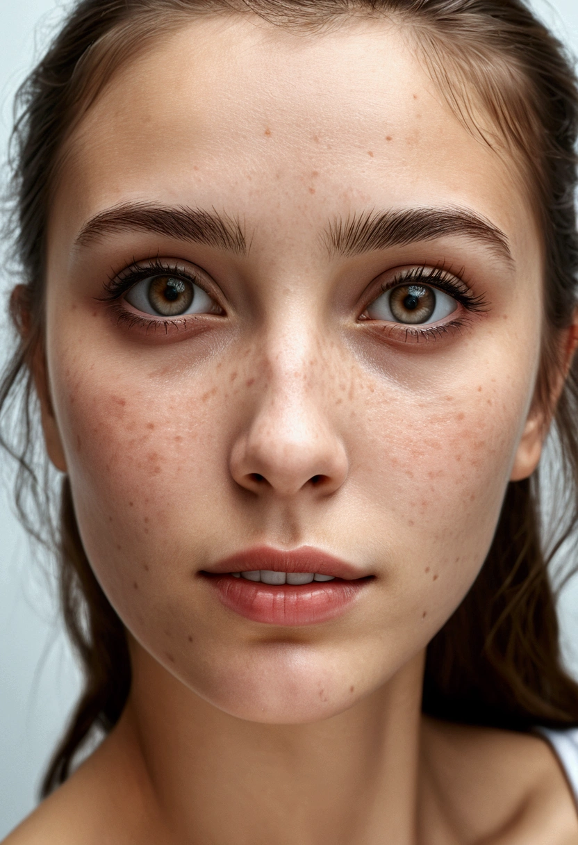 8K, Best Quality, Masterpiece, Ultra High Resolution, (Realism: 1.4), Original Photo, (Realistic Skin Texture: 1.3), (Film Grain: 1.3), (Selfie Angle), 1 Girl, Beautiful Eyes and Face Details, Masterpiece, Best Quality, Close-up, Upper Body, Looking at the Viewer