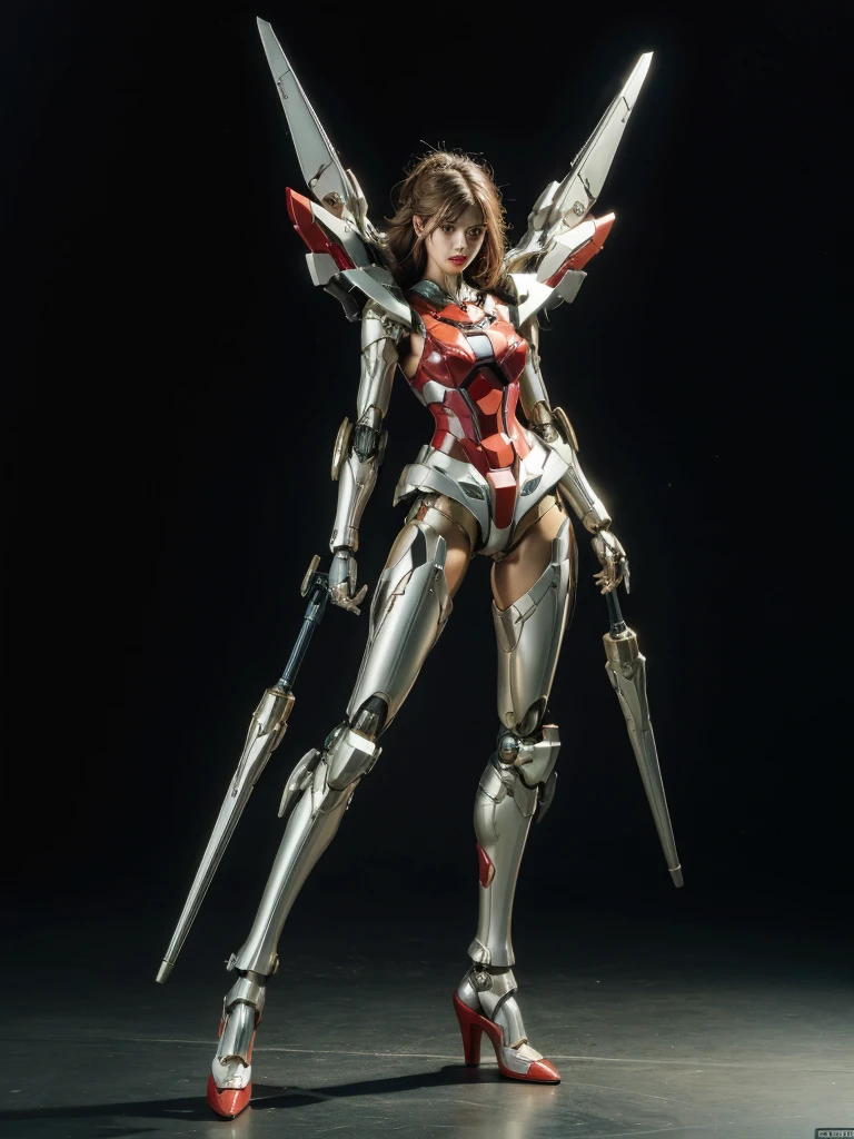 Textured skin, Super Detail, high details, High quality, Best Quality, hight resolution, 1080p, Gorgeous beauty、Girl with Beautiful Mecha Body、(Gundam) Girl with robot body