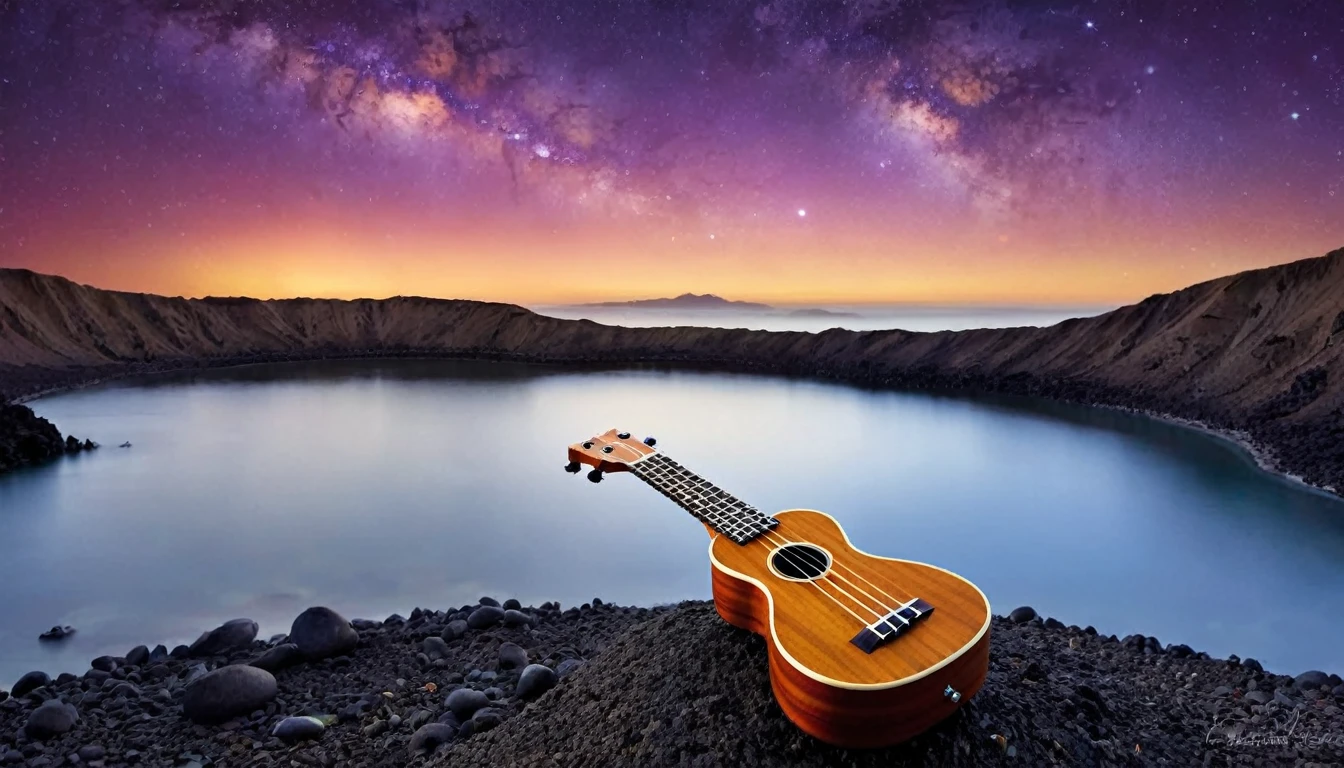 Ukulele, por Genevieve Naylor (planet Venus in the background)