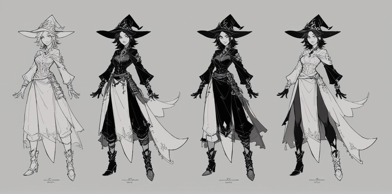There are two pictures of women in different outfits., Even so + concept art, [ concept art ]!!, [ Character design ], ( ( character concept art ) ), Acceptable characters, concept art!!, !dream concept art, Full commission for, Rune Factory Art Style 5, concept art!, /!\ the witch, human :: witch