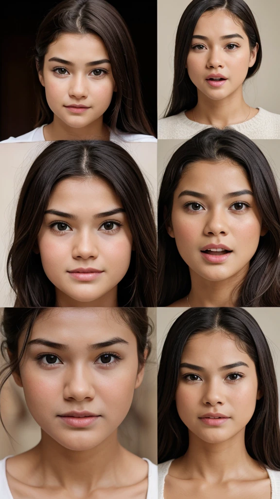 One baby face ,4 type of reaction, 4 picture