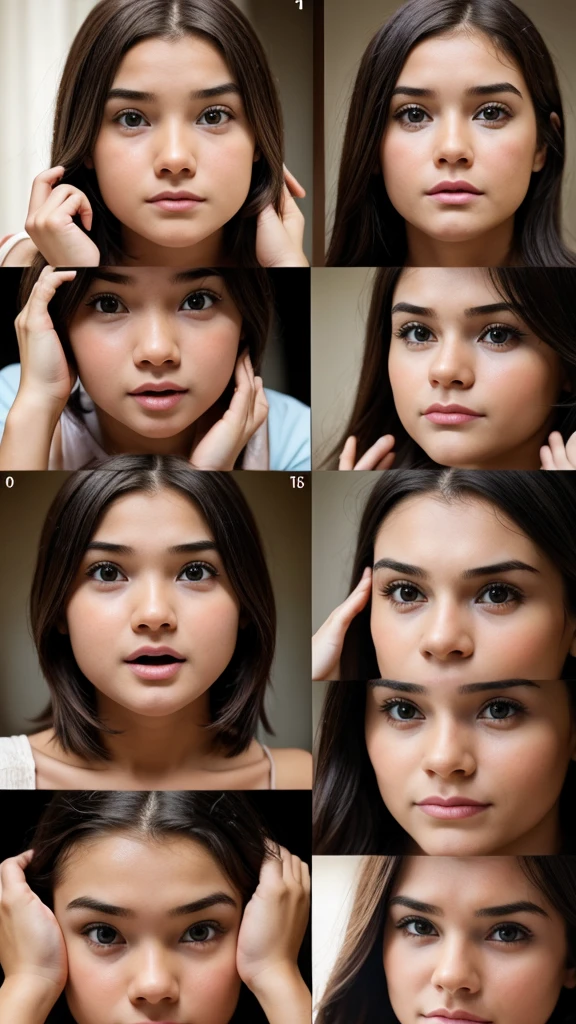 One baby face ,4 type of reaction, 4 picture good ,normal, bad ,ok