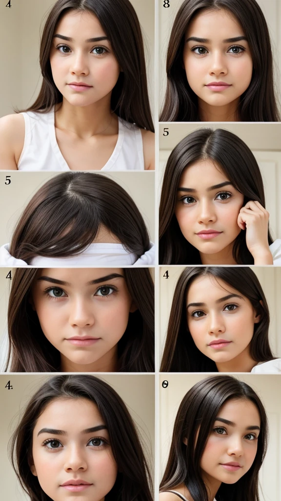 One baby face ,4 type of reaction, 4 picture  good ,normal, bad ,ok 