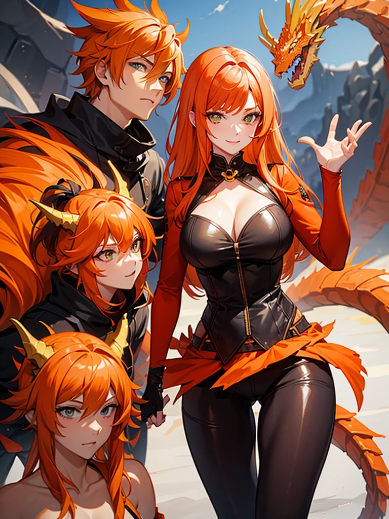 orange hair half dragon milf