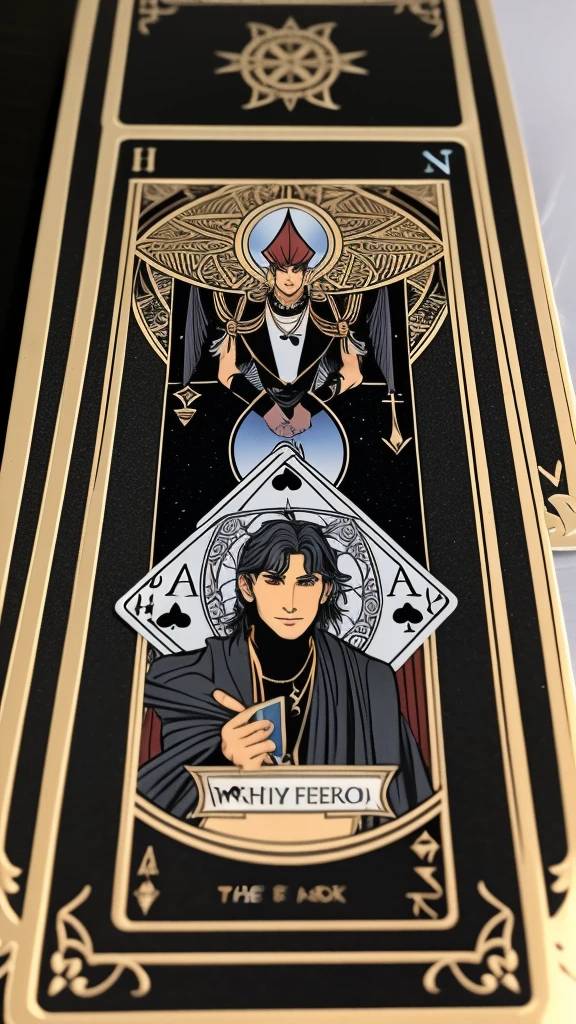 A Custom Tarot Card Deck: The Black-Collared Deck; Major Arcana Card Zero "The Fool" is young and vulnerable. He has not yet experienced the ups and downs of life, leaving him unaware of the magnitude of life's challenges, as well as the potential he holds. When The Fool comes up in a Tarot reading, you are encouraged to take on his open, willing energy and embrace all that lies ahead of you without worry. ((Card-face-up, card, deck-of-cards, tarot, tarot deck, custom card design, original, based on rider-thwaite tarot, The Black-Collared Deck))
