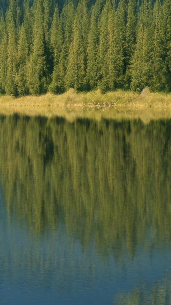 Mysterious Landscape There are no people lake Landscape reflected on the water surface