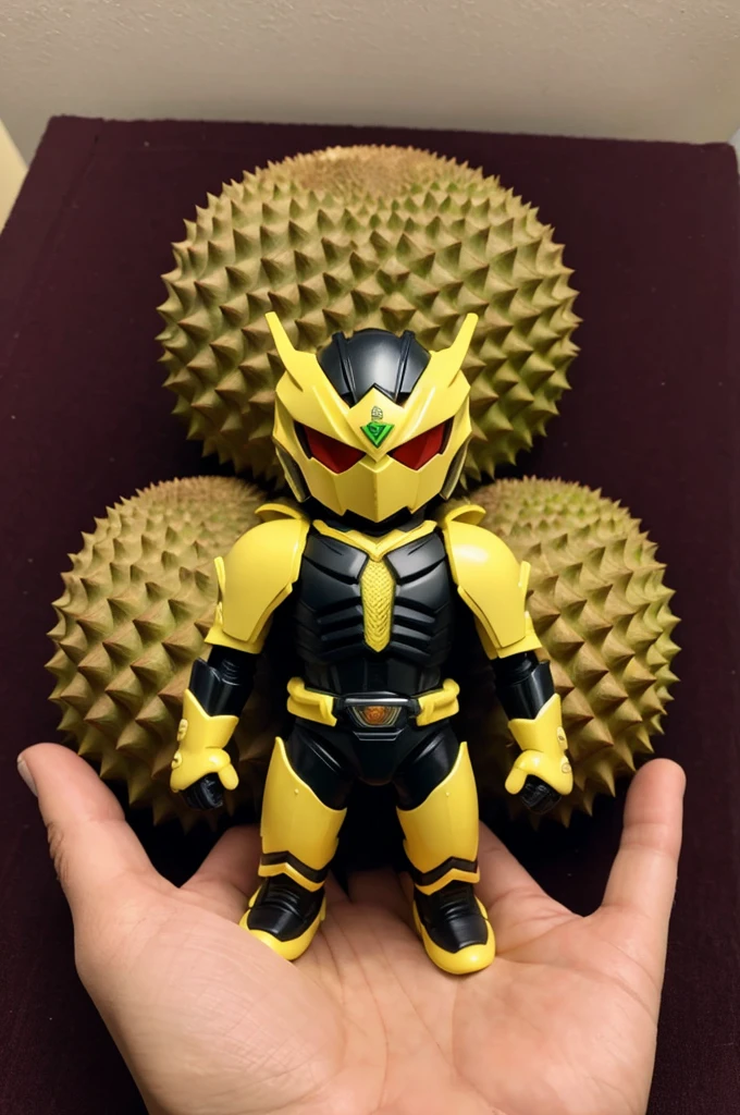 ((best quality)), ((masterpiece)), (detailed), kamen rider durian. sell durian
