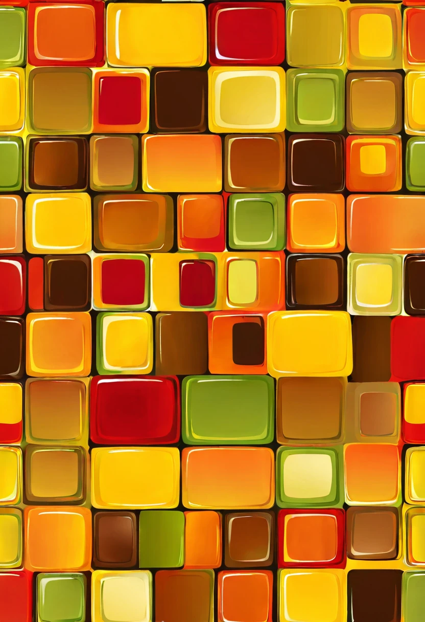 An abstract pattern in yellow, orange, red and brown. A masterpiece of vector graphics,
Best quality and high resolution guaranteed,
Strong green rectangles merge,
A fascinating work of art, devoured, square 