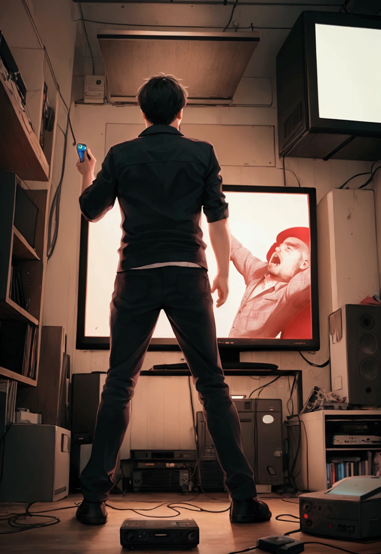 One Man,Hero,tv,scatterbrain,watching tv