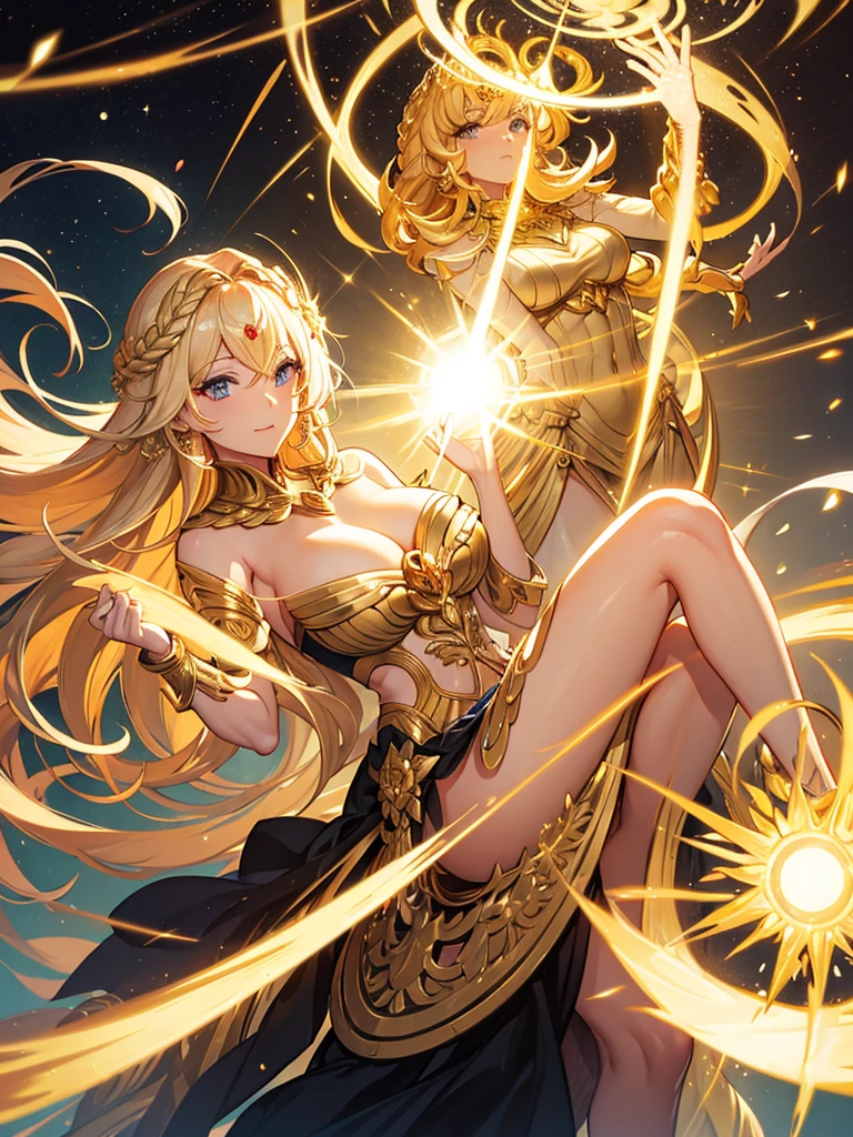 golden hair milf goddess of light