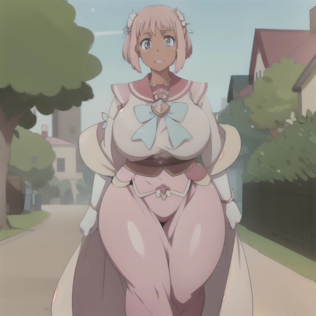 mamika,huge breast, curvy, long dress, long robes, , long skirt, tall female, smile, happy, blush,solo focus, single character, 1girl,walking, sex, darkskinned male, pleasure face