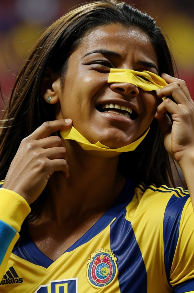 Colombians crying because Colombia lost