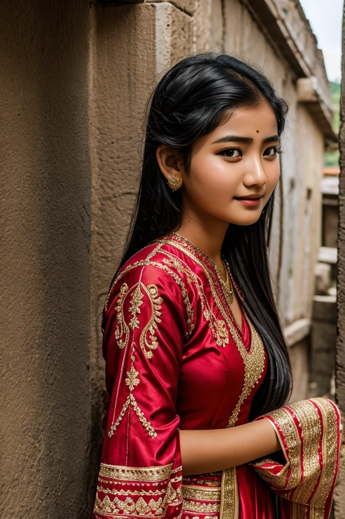 19 year nepali girl full dress-up