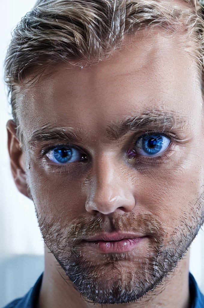 ((1man, male, solo, portrait, close up, light blond hair, light blue eyes, CEO, strict, handsome)office background, curious expression) (Masterpiece, super detailed, 8K, (High-Definition, Sunlight:0.5, Soft_Shadows:0.5, Atmospheric_lighting, 8k, 4k, hyper-realistic, elegant, ((((cinematic appearance)))), soft tones, soft cinematic lights))
