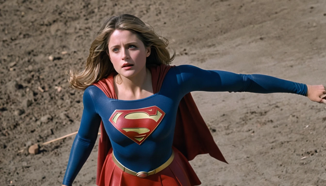 super old Lorraine Bracco em 2024s Supergirl 1984s movie costume; saving the world; posição de levantar vôo (corpo estivcado); braços esticados para cima; floating towards the sky; HD. Photograph, ((realism)), extremely high quality RAW photograph, ultra detailed photograph, sharp focus, high resolution, (detailed skin:1,3),high quality, film grain, Fujifilm XT3,Highly Detailed, movie, (Cinematic Photo:1.3) of (Realistic:1.3)