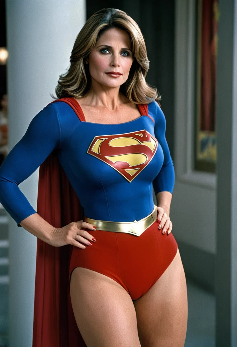 Sexy super old Lorraine Bracco em 2024 Supergirl 1984s; HD. Photograph, ((realism)), extremely high quality RAW photograph, ultra detailed photograph, sharp focus, high resolution, (detailed skin:1,3),high quality, film grain, Fujifilm XT3,Highly Detailed, movie, (Cinematic Photo:1.3) of (Realistic:1.3), by John Byrne