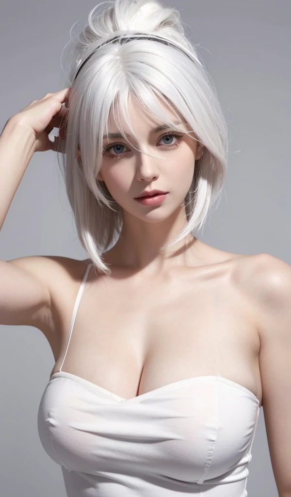 White hair，Big breasts，DBSM