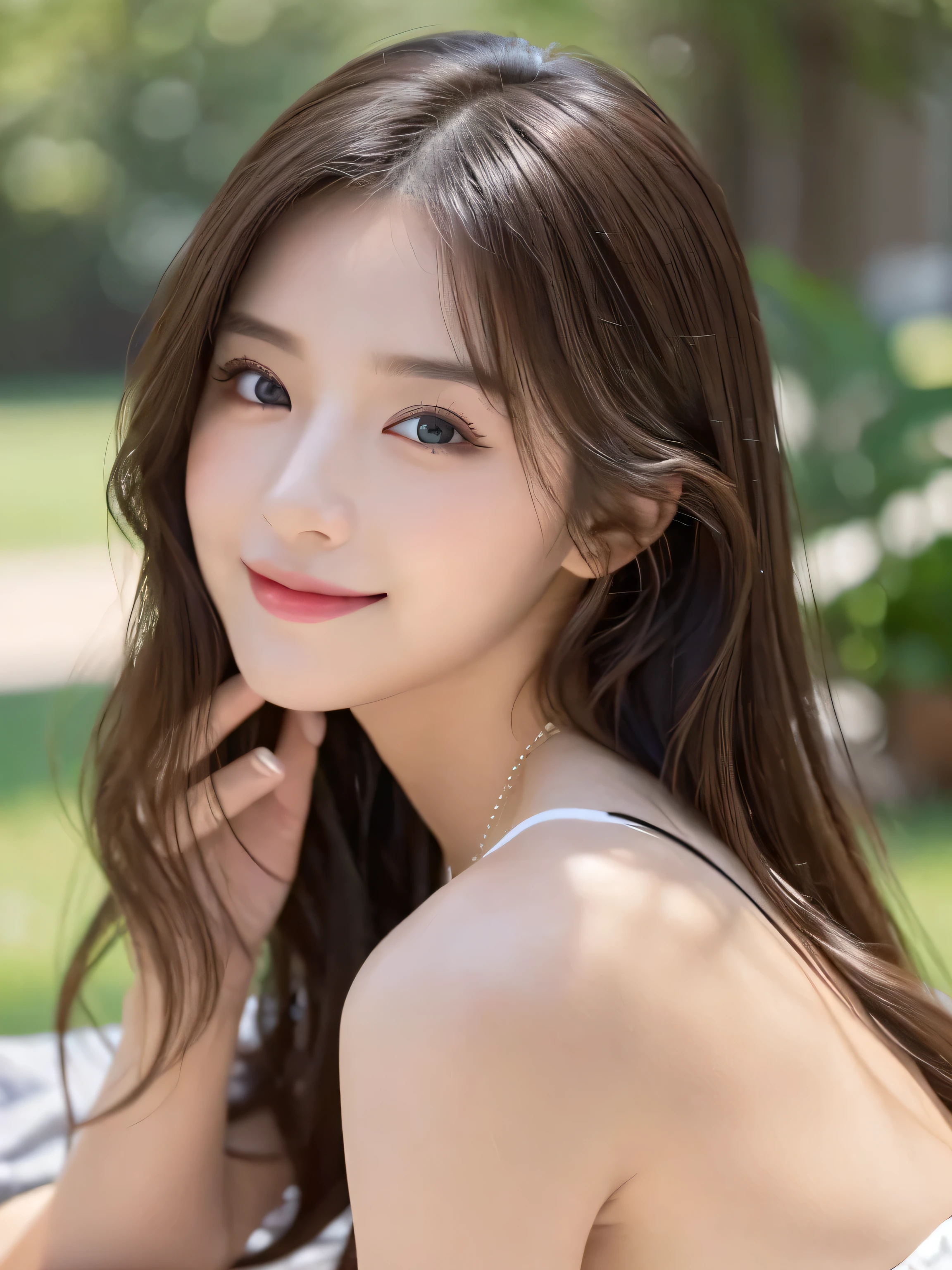 (((8k,Very detailed,Attention to detail、highest quality,masterpiece))),to be born々New Sensations,beautiful dark eyes,Mouth Details,Glossy lips,Thin eyebrows,beautiful Eyes,Kind eyes,Soft white skin that shines in every detail,Her deep dark eyes,Very beautiful face,Very beautiful face,Very beautiful face、lifeのように face,beautiful, Glowing Lips,beautiful Eyebrows,Infinite Reality, Realistic Appearance,Very cute idol,Very cute girl, Very beautiful and cute 21 year old beauty,Incredibly beautiful and elegant 21 year old beauty,Natural soft light,(Shiny Hair,,barefoot,beautiful and kind eyes:1.5),(Incredible beauty,A kind smile,Shapely large breasts,,beautiful posture,make,woman,Look straight ahead,Long Hair,Laugh a little,summer,room,good,Red Bikini,