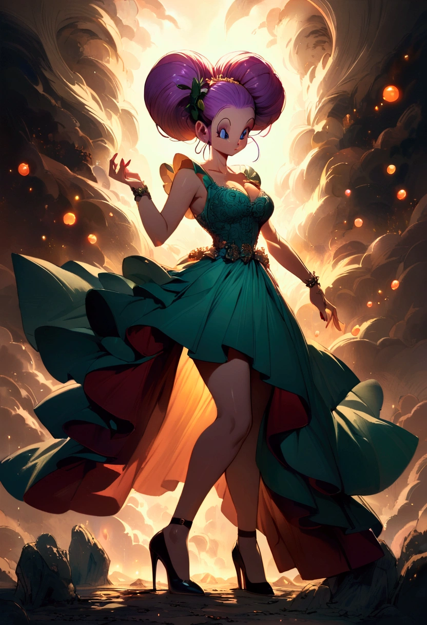 bulma from dragon ball , heels