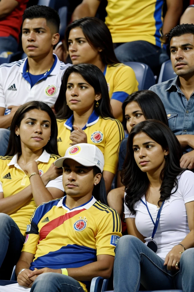 People watching the Colombia national team match
