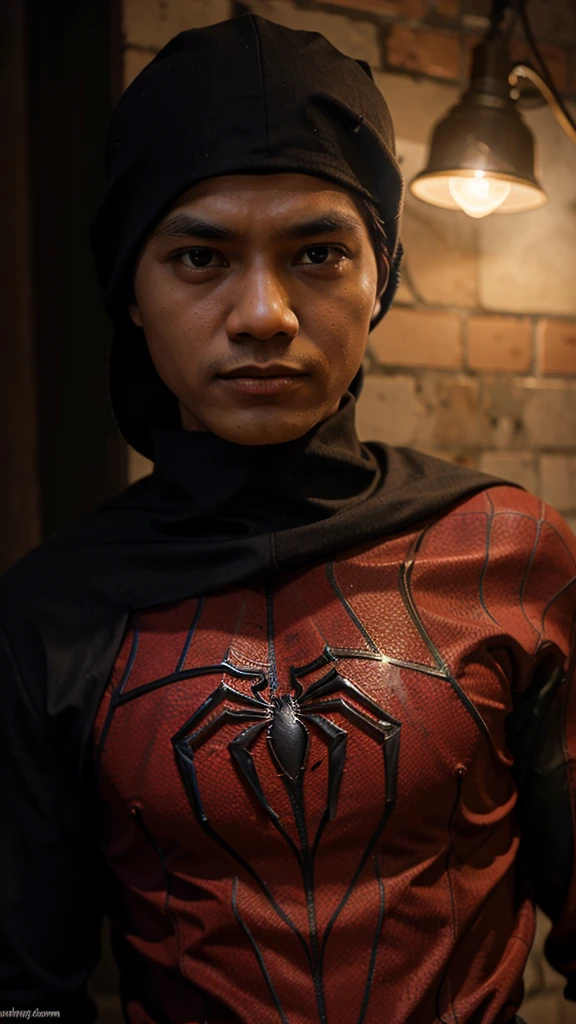 spiderman menggunakan pakaian adat jawa