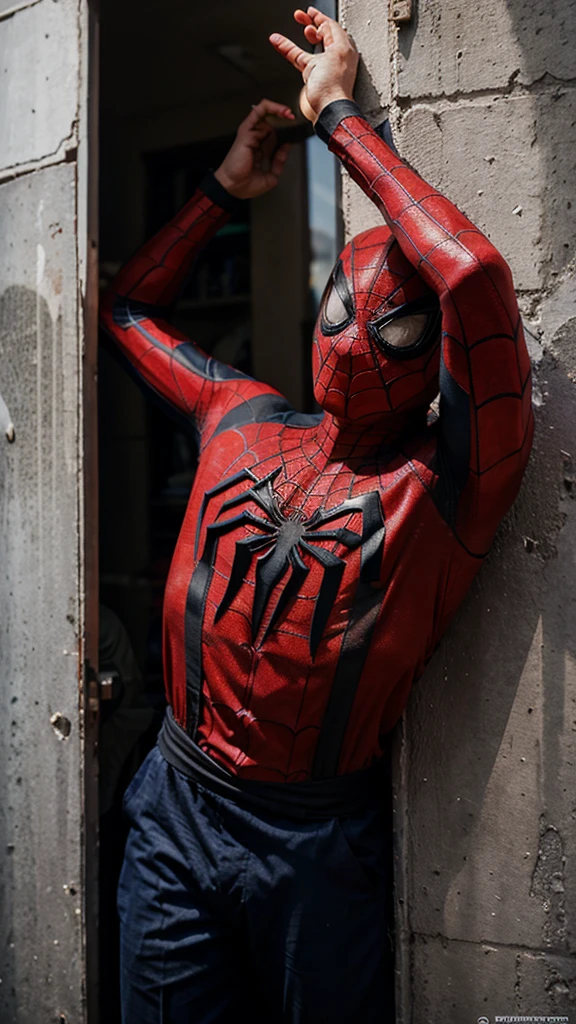 spiderman menggunakan pakaian adat jawa