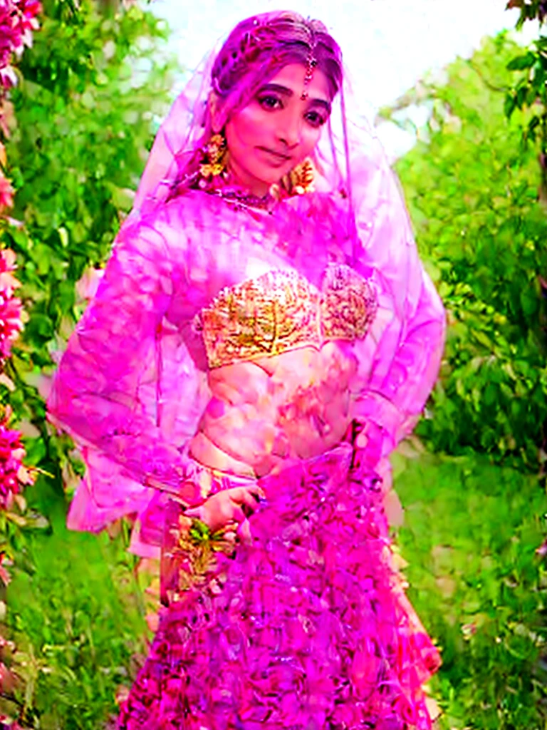 Pooja hedge wearing lehenga and jewellery