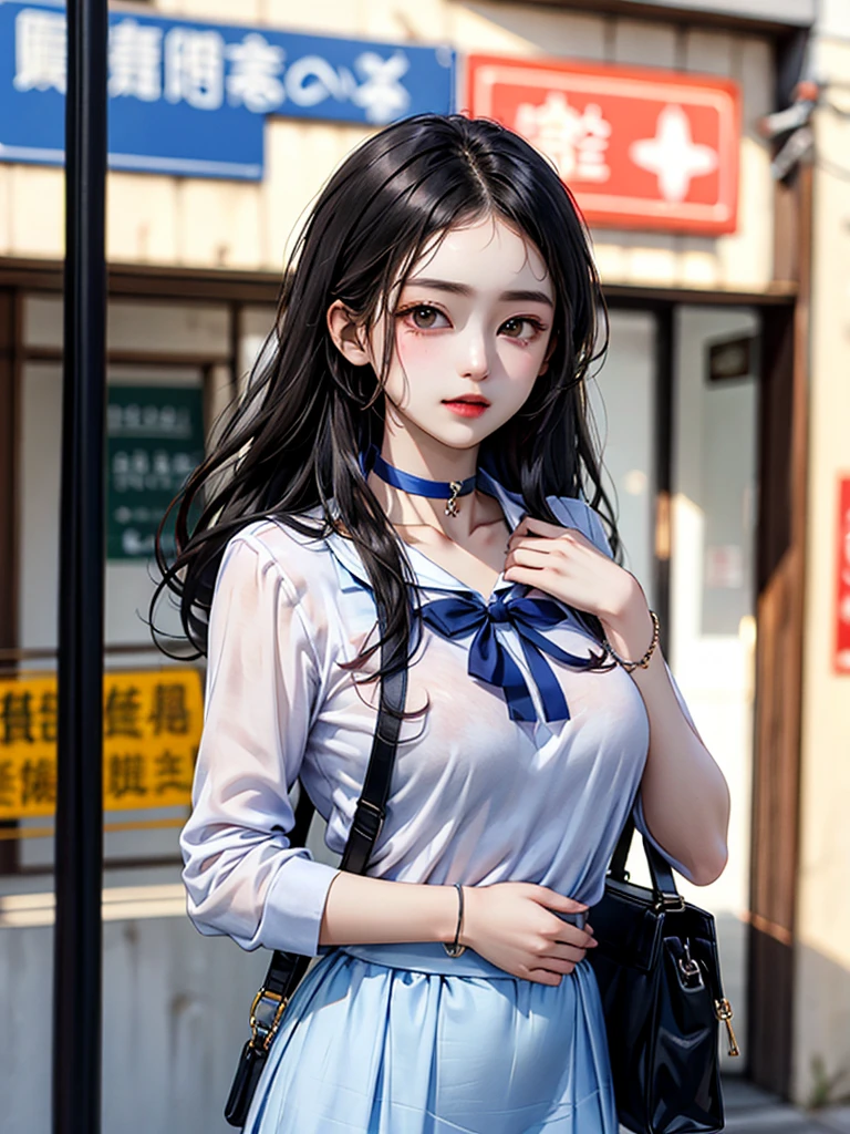 Black Skin。
Long Hair Woman。
Naked high school students in the world。Wearing only a ribbon choker。
One-handed black bag on the way to school in the town。
tits、Slim body。
Second Person Viewpoint
