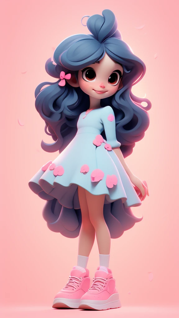 masterpiece, best quality, absurdres, pop mart, 3d,
1girl, happy, ((water magic:1.2)), full body ,pink dress,pink ribbon, hair ribbon, splashing, abstract, sailor moon,