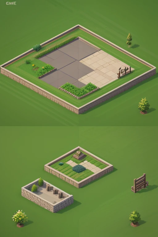 tileset for game, isometric, 2d, tile grass