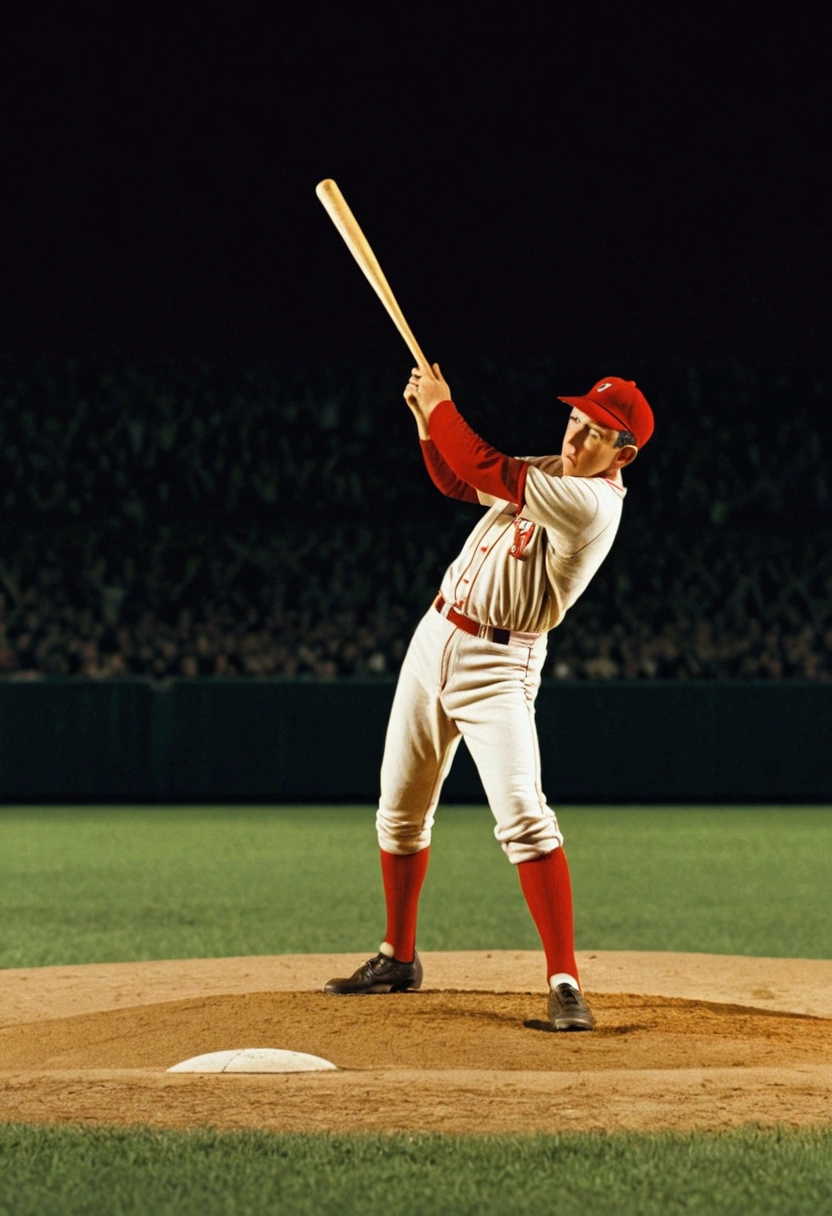 Baseball Player, by Qi Baishi and Chen Longque and Chen Dingbo, full body, cinematic still, cinemascope, best quality, masterpiece, very aesthetic, perfect composition, intricate details, ultra-detailed, vivid colors