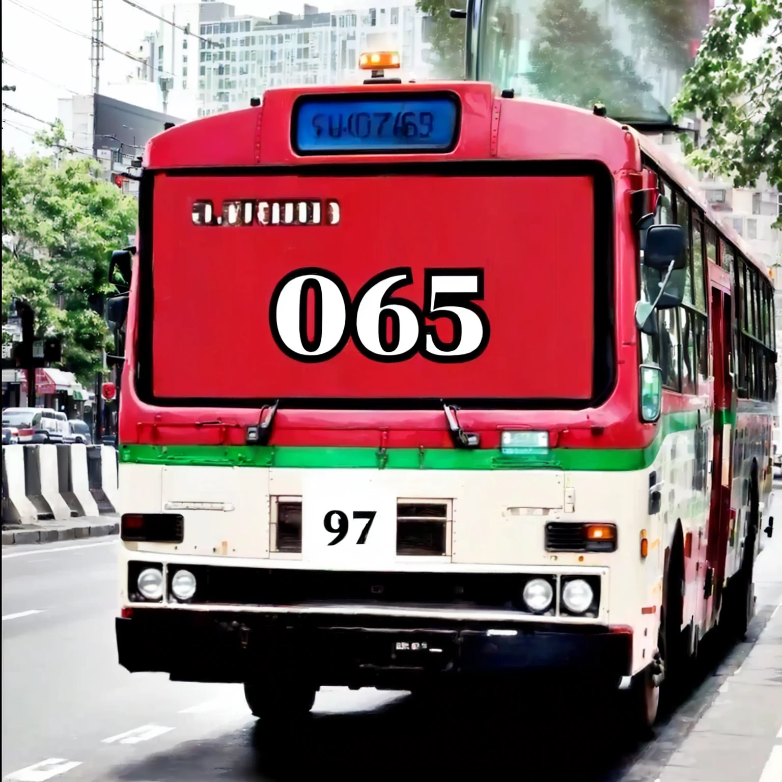 there is a red bus that is driving down the street, ( ( ( buses, public bus,  buses, 56k, 