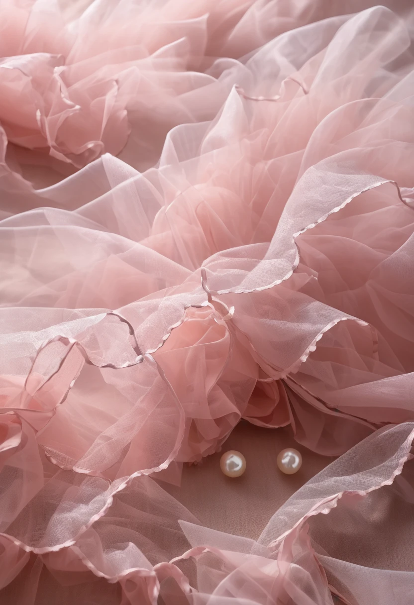 ((background only)),Overhead shot,(((masterpiece))), (((Highest quality))), ((Super detailed)), ((非常にdelicateで美しい)), (最高masterpiece:1.4),delicate,8k,((Frills:1.5))((Beautiful layered tulle wallpaper))((Generate cloth only:1.4)),(Zooming in on the tulle fabric that fills the entire screen:1.4)Collage fabric,ghostwhite,Lots of tulle,Fairy tale,ribbon,Sparkling,Pearl ornament,(Shabby chic),Cute atmosphere,Soft atmosphere
