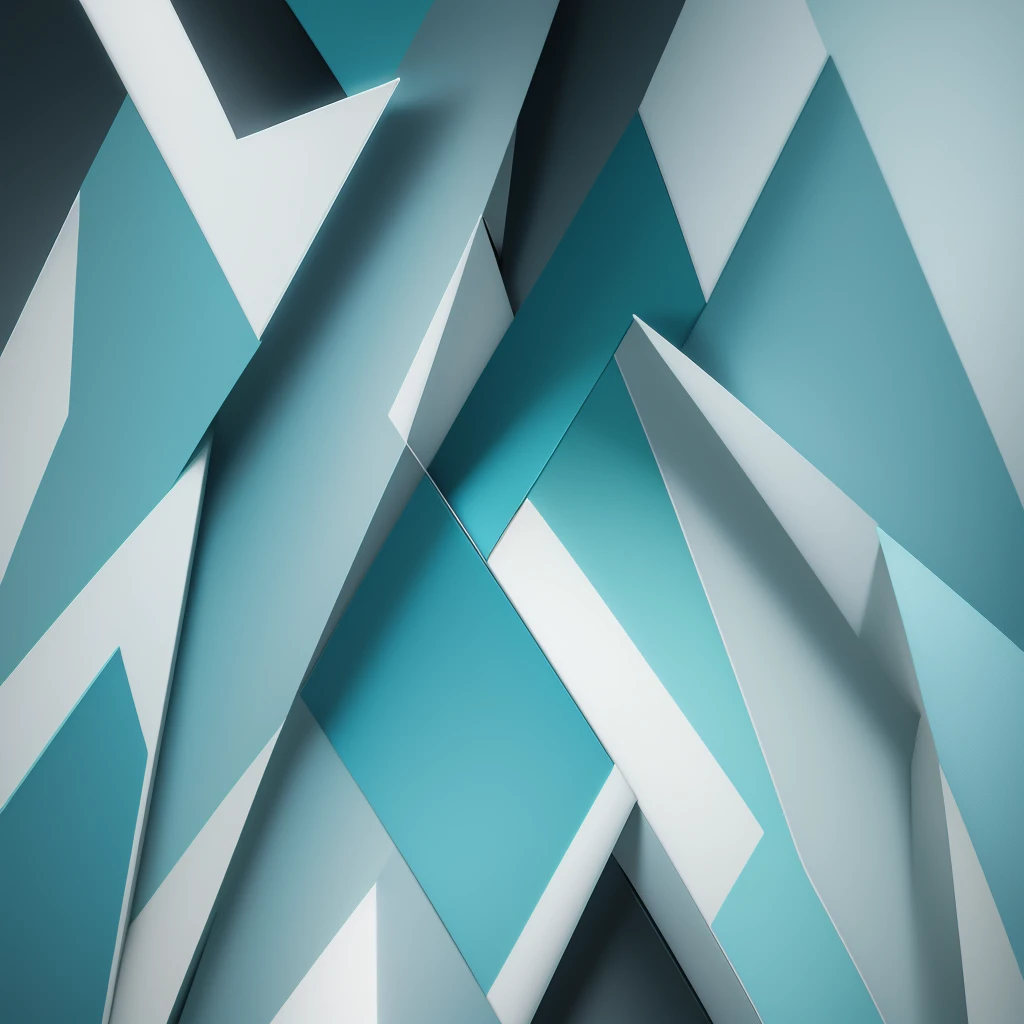 a triangle, abstract, color cyan,