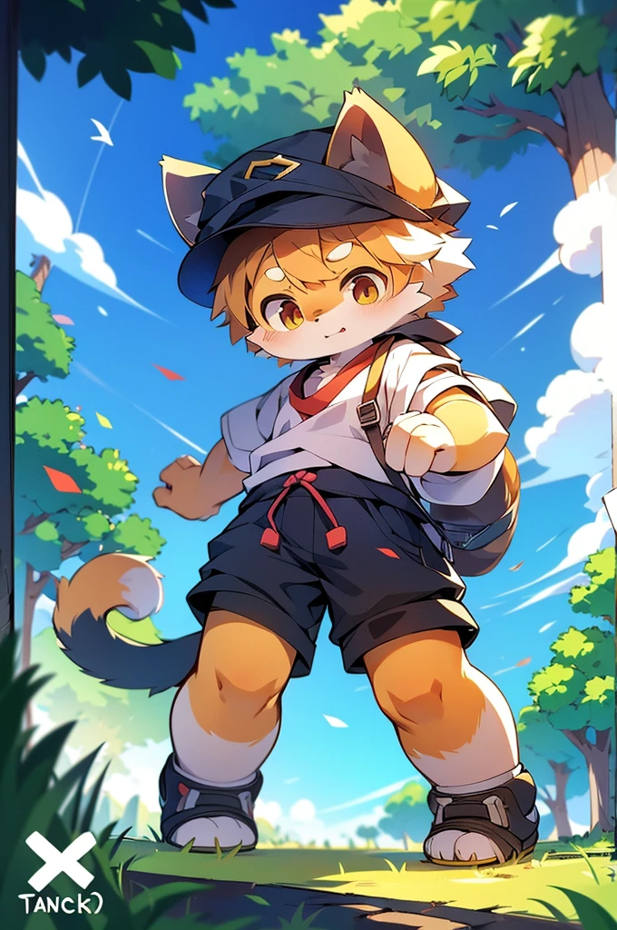 Best quality, 4K, Kemoshota, dynamic angle, kindergarten boy, mascot boy, short height boy, best quality, highres, ultra-detailed,a
realistic prompt, furry kemono boy, spirit of stars, flying in the starry sky