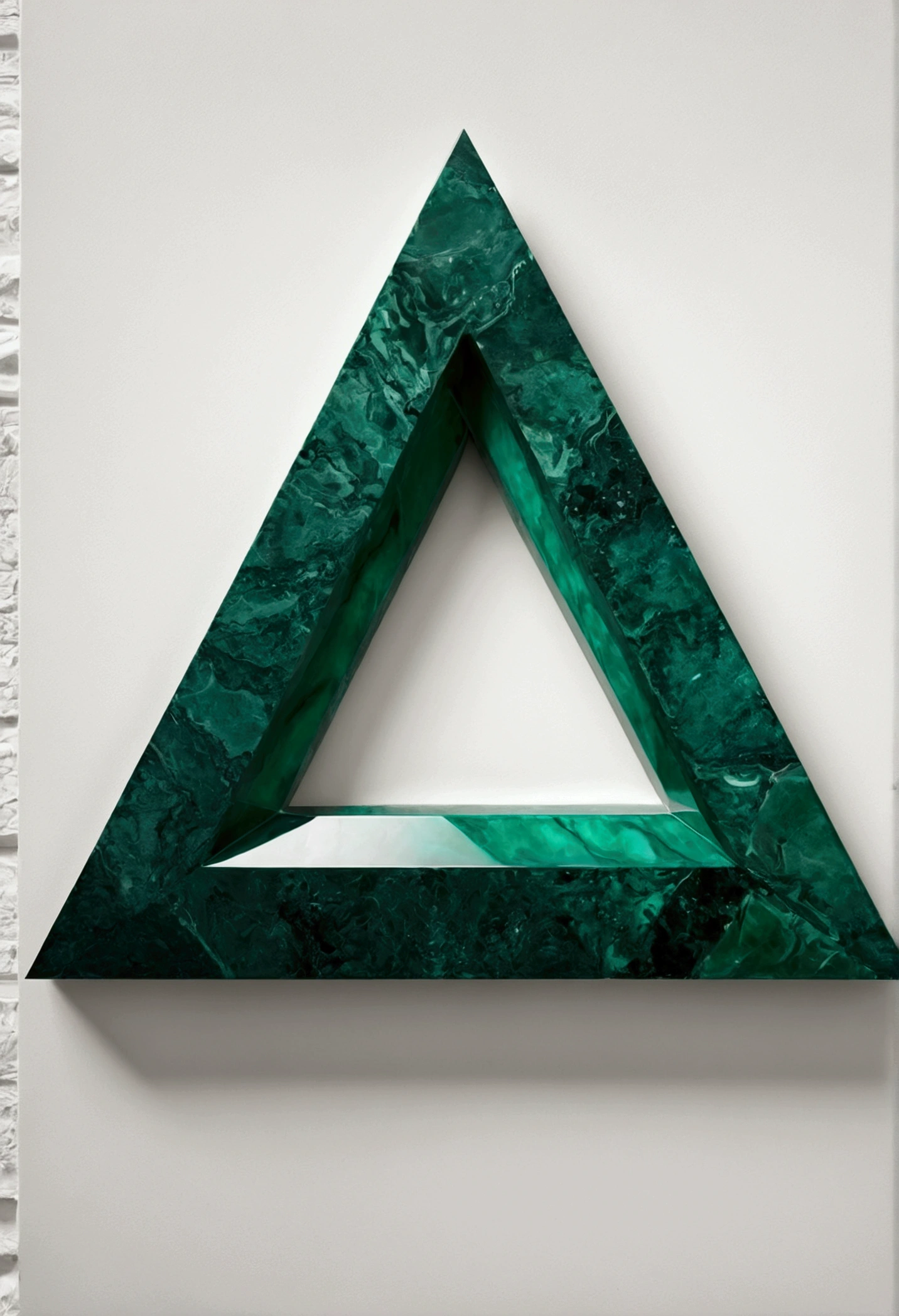 a triangle, abstract, Emerald,
