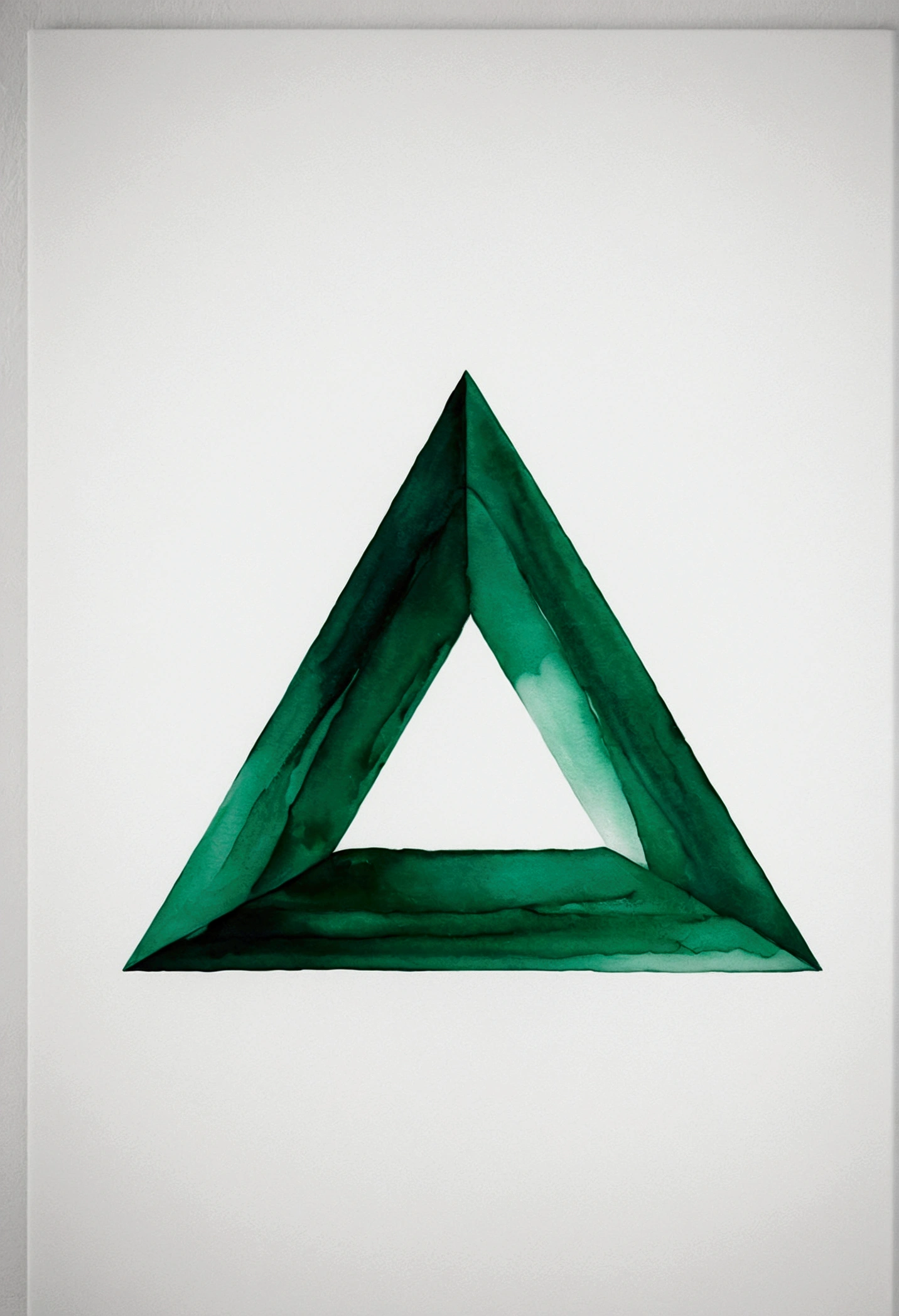 a triangle, abstract, Emerald,