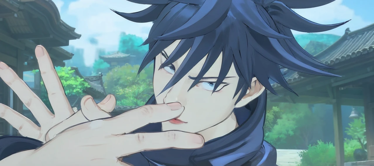 ((best quality)), ((masterpiece)), (detailed), perfect face. Black hair. Ponytail. Anime girl. Asian boys. Black eyes. Ulzzang. 