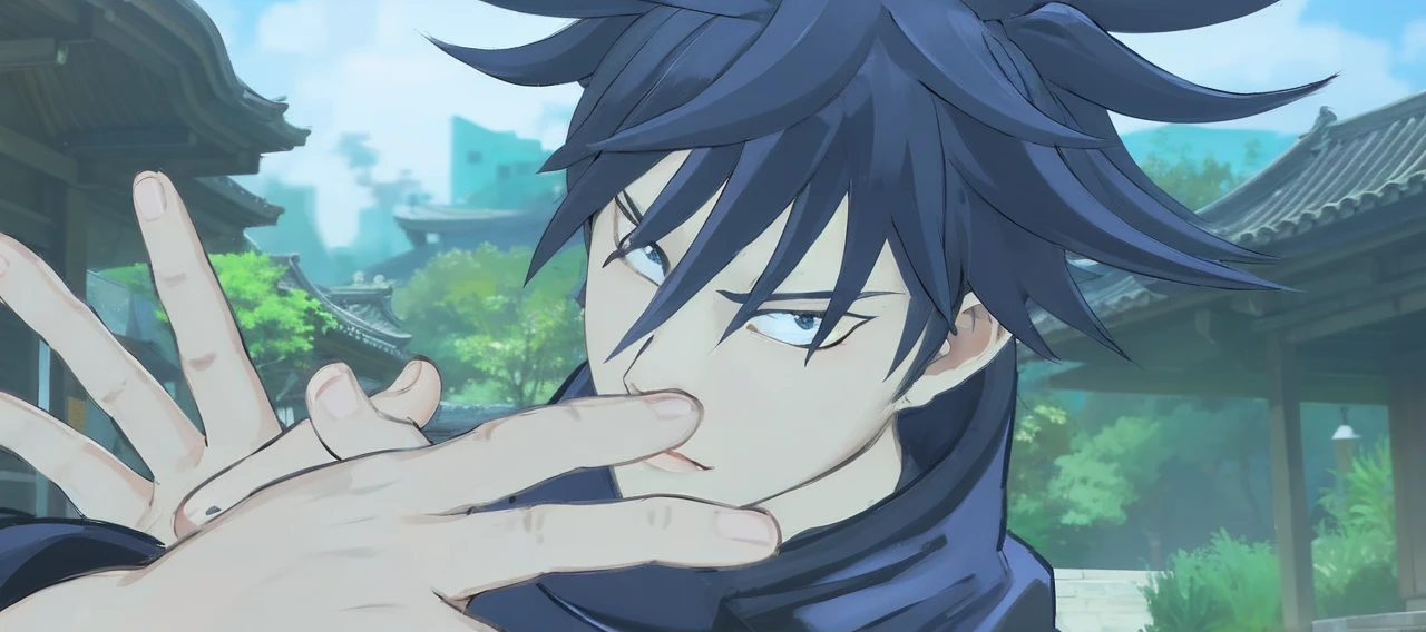 ((best quality)), ((masterpiece)), (detailed), perfect face. Black hair. Ponytail. Anime girl. Asian boys. Black eyes. Ulzzang.