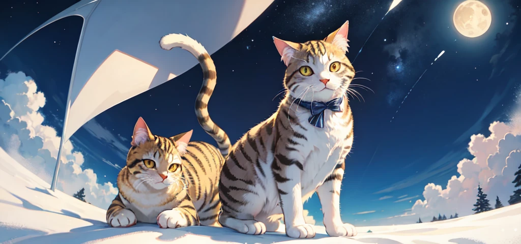 cat with moon