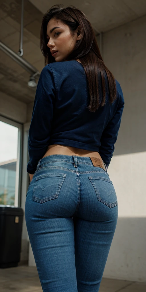 Alien in tight jeans