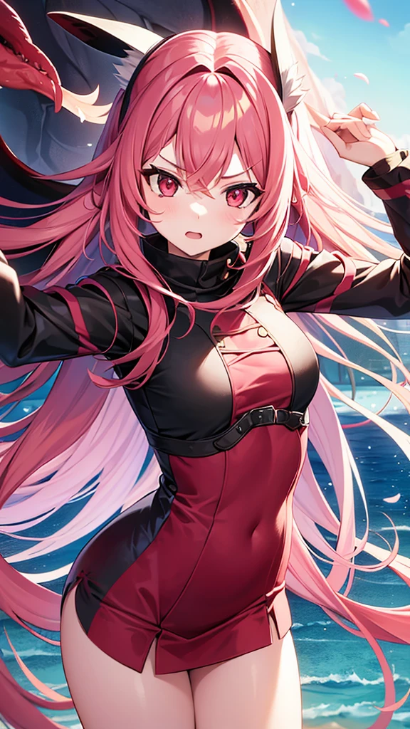 lacusclyne, <lora:lacusclyne:1>,lacus clyne, blue eyes, hair ornament, long hair, wave hair ornament, pink hair, ponytail, hair ribbon, hair clip,
BREAK ankle boots, black robe, boots, coat, long sleeves, red ribbon, ribbon, robe, sidelocks, sleeveless coat, white coat, white footwear,
BREAK outdoors, city,
BREAK looking at viewer, BREAK <lora:GoodHands-vanilla:1>, (masterpiece:1.2), best quality, high resolution, unity 8k wallpaper, (illustration:0.8), (beautiful detailed eyes:1.6), extremely detailed face, perfect lighting, extremely detailed CG, (perfect hands, perfect anatomy),