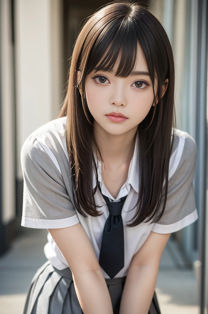 ((smile))、Confused、RAW Photos、(((The ultimate portrait masterpiece)))、((The cutest girl in the world:1.4))、1 Girl、、Japanese、Cute face、((Silky Hair))、(A high ponytail tied with a ribbon:1.4)、((Super huge breasts:1.4))、((Eyes that shine like jewels))、Glowing Skin、(young woman;Consisting of a transparent white shirt, Thin ribbon, blazer, Checkered Pleated Skirt.:1.5)、Winter clothes、(Uniforms made from high quality fabrics:1.4)、Ultra-detailed uniforms、(She shyly pulls up her skirt:1.3)、(I can see the pussy line.:1.3)、((Crotch from the front))、Skirt fluttering in the wind、eyeliner、Beautiful Bangs、Hair between the eyes、((solve、High resolution))、Detailed Background、8. Commercial Code、Digital SLR、Soft Light、high solve、Film Grain、Fujifilm XT3、Shallow depth of field、自然なSoft Light、Tight waist,(Beautiful girl with sparkling eyes:1.3),(The Great Depression is about to burst:1.4),(hour々Sometimes I squat down to see the line of her pussy.:1.59)