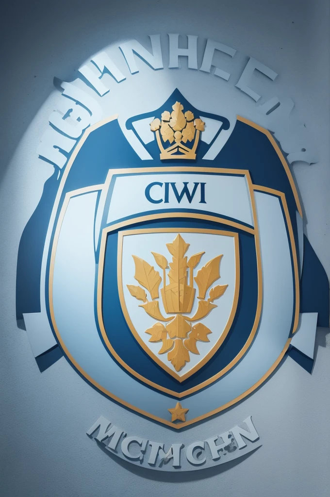 Emblema Manchester city, no writing inside
