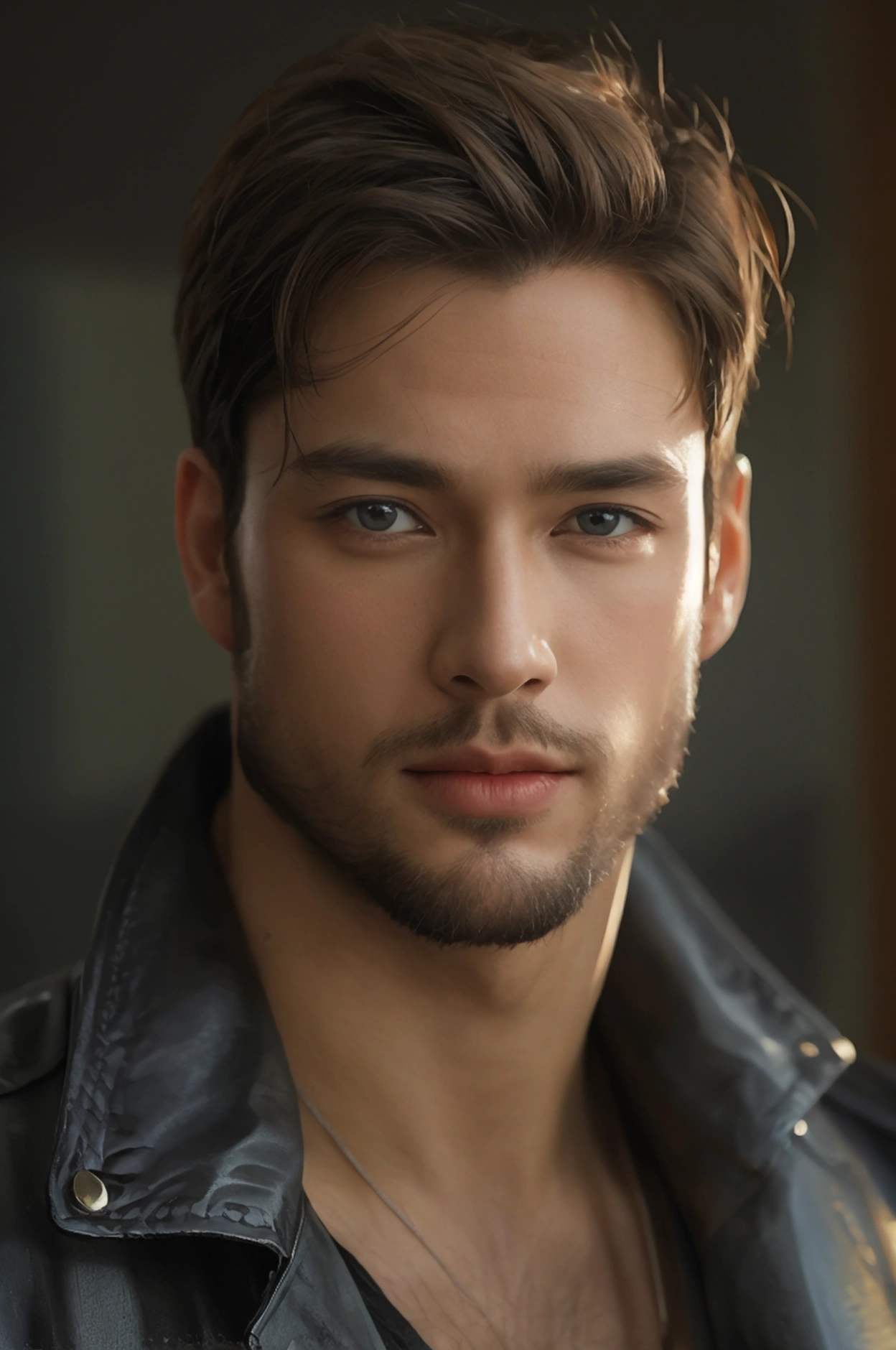 Realistic photo of solo handsome men