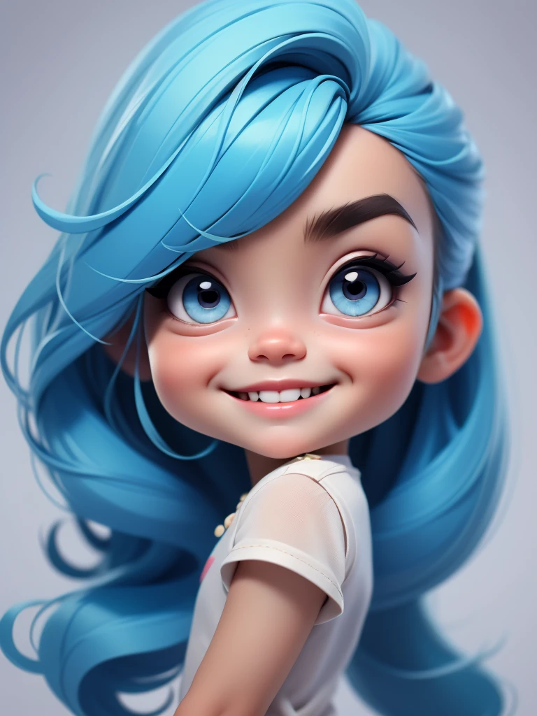 Baby girl cute chibi style, Fashion Style 2023, Stylish Theme, linda, expressive, glad, beautiful smile, beautiful straight hair, professional model, Cute poses, bionde, blue eyes, vivid color, bionde hair
