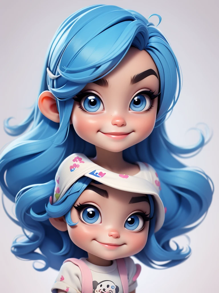 Baby girl cute chibi style, Fashion Style 2023, Stylish Theme, linda, expressive, glad, beautiful smile, beautiful straight hair, professional model, Cute poses, bionde, blue eyes, vivid color, bionde hair
