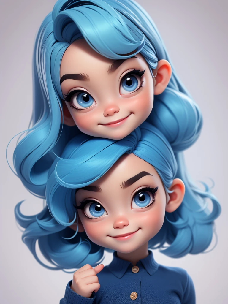 Baby girl cute chibi style, Fashion Style 2023, Stylish Theme, linda, expressive, glad, beautiful smile, beautiful straight hair, professional model, Cute poses, bionde, blue eyes, vivid color, bionde hair
