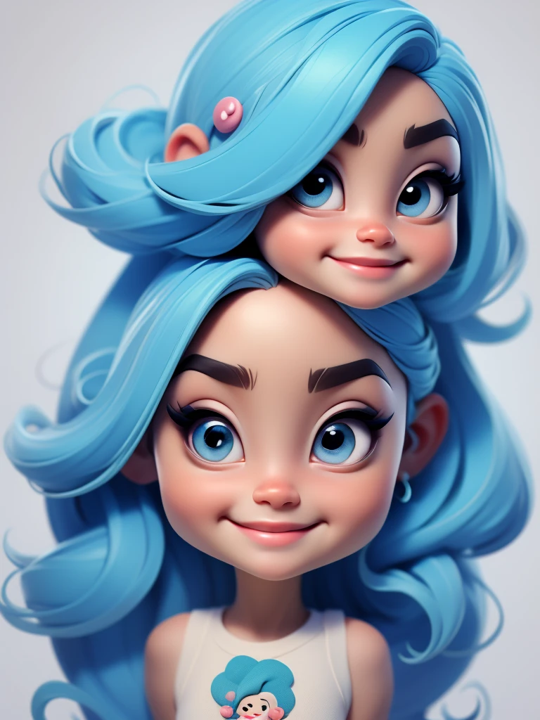 Baby girl cute chibi style, Fashion Style 2023, Stylish Theme, linda, expressive, glad, beautiful smile, beautiful straight hair, professional model, Cute poses, bionde, blue eyes, vivid color, bionde hair
