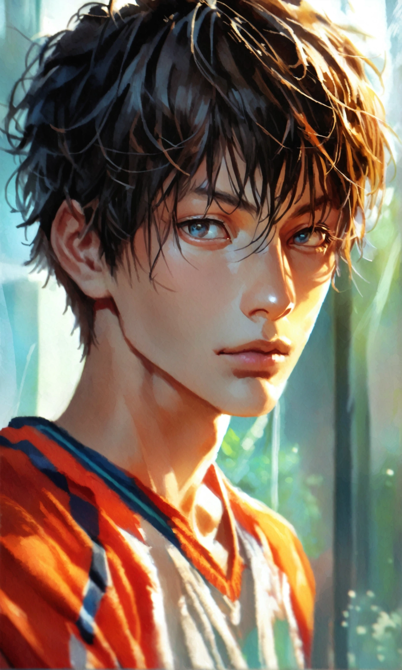 Realistic photo of solo handsome aomine daiki